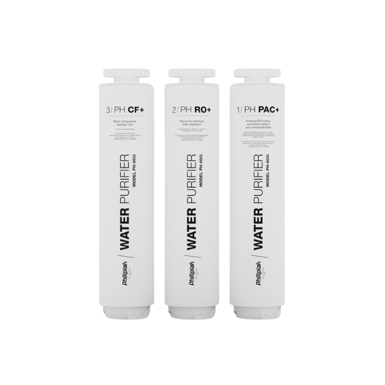 Zestaw filtrów wymiennych do Filtra wody Philipiak PH-600i (1/PH PAC+, 2/PH RO+, 3/PH CF+) - Oferta Partnera