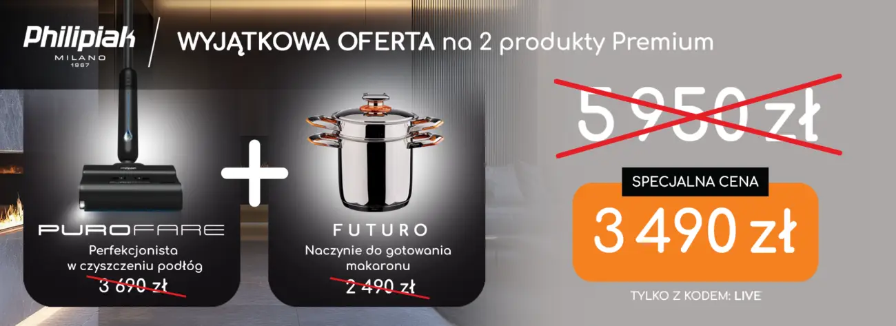 Dodaj produkt do koszyka i wpisz kod "Live"